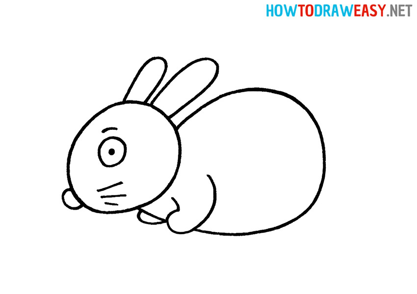 how to draw a easy bunny