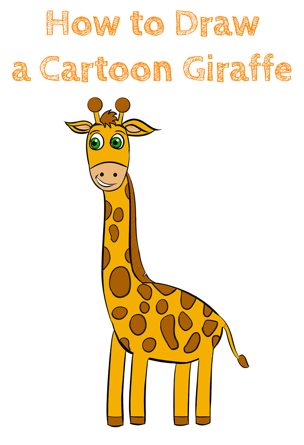 How to Draw a Cartoon Giraffe How to Draw Easy