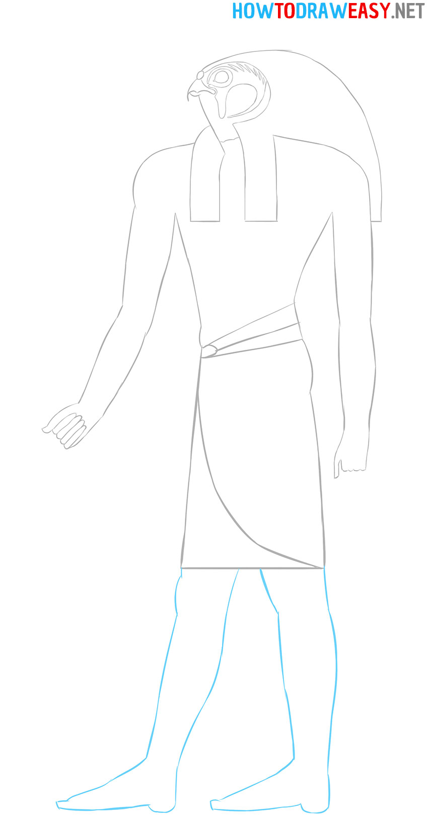 how to draw an egyptian person