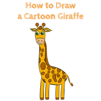 step by step how to draw a giraffe