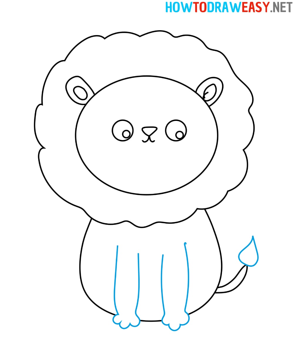 Baby Lion Drawing Tutorial