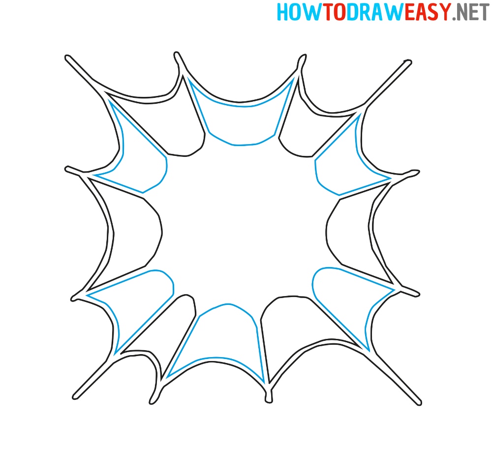 Easy Spider Web Drawing