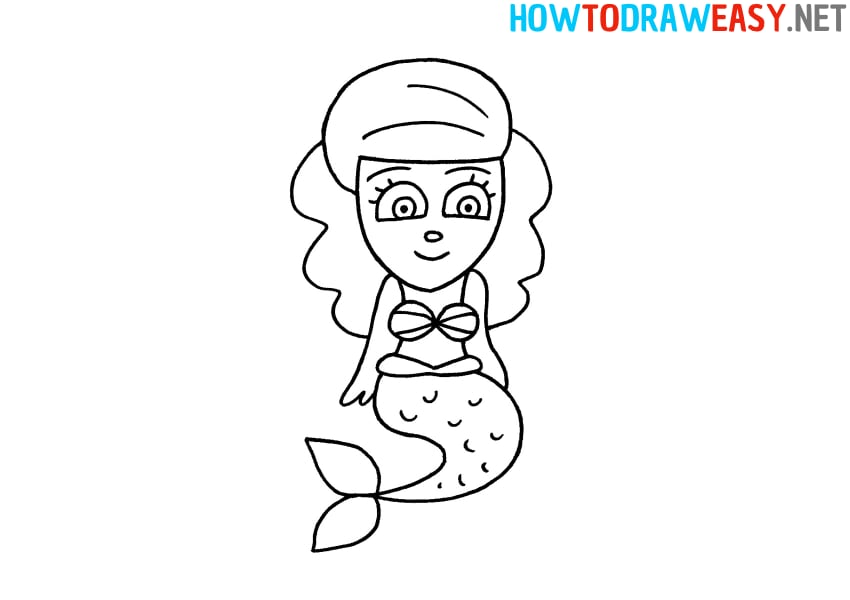 How to Draw Ariel Mermaid