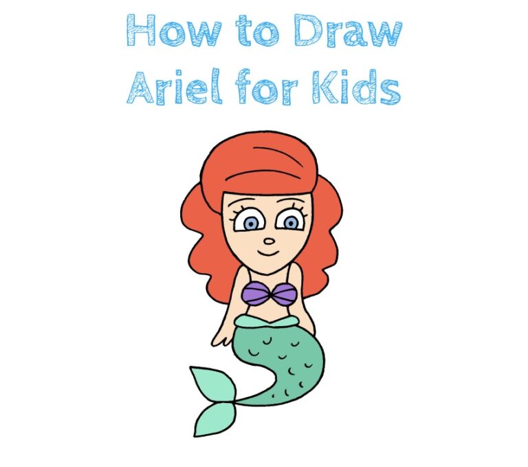 How to Draw Ariel for Kids How to Draw Easy