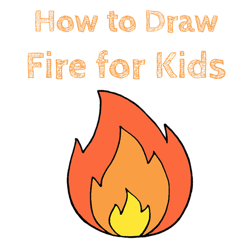 How to Draw Fire for Kids How to Draw Easy