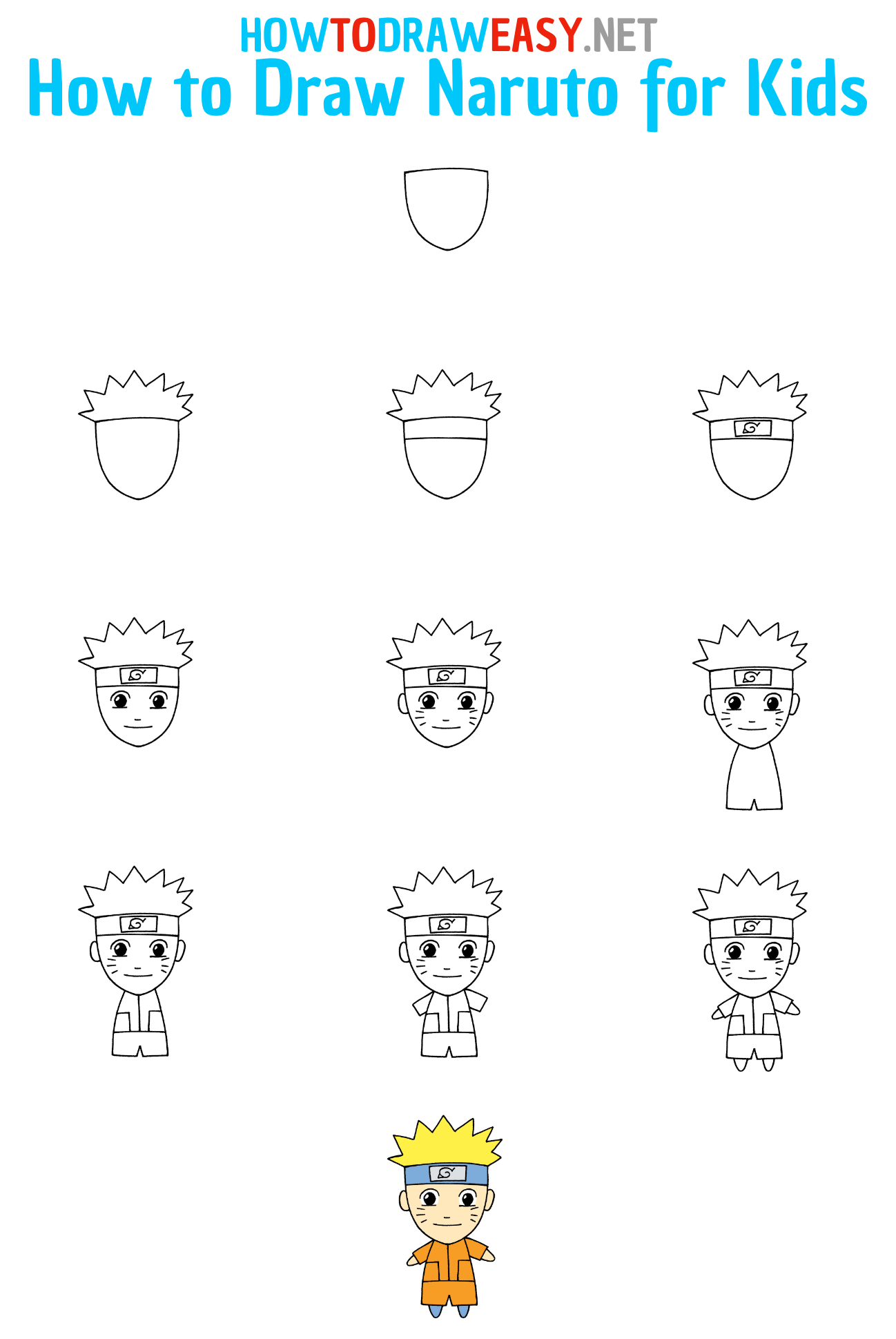 How to Draw Naruto Step by Step