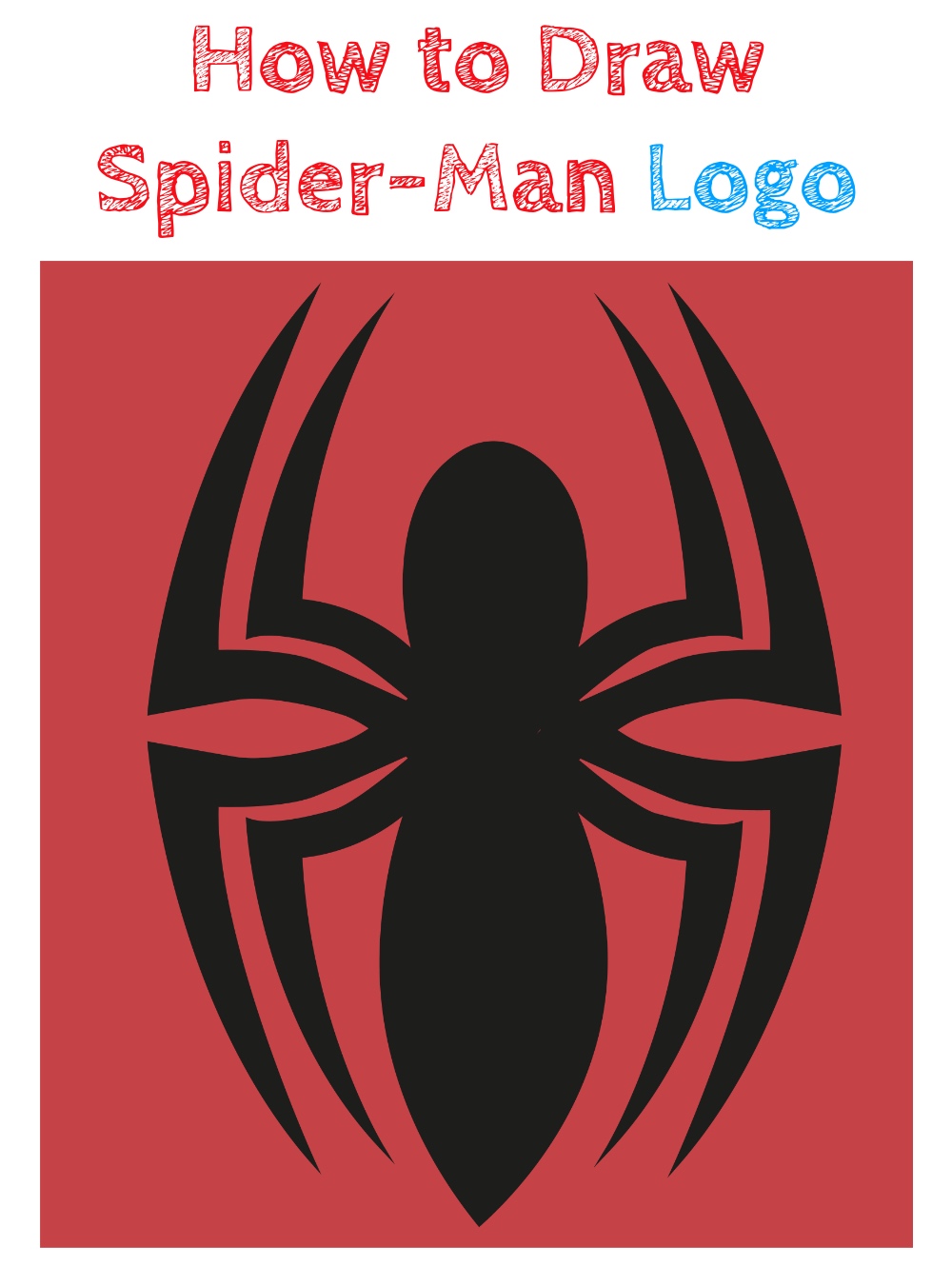 How to Draw Spiderman Logo