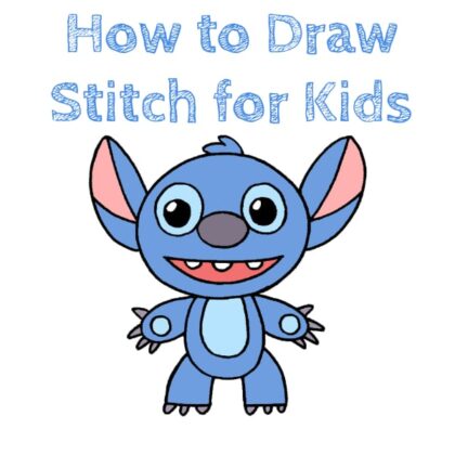 How to Draw Stitch for Kids Easy