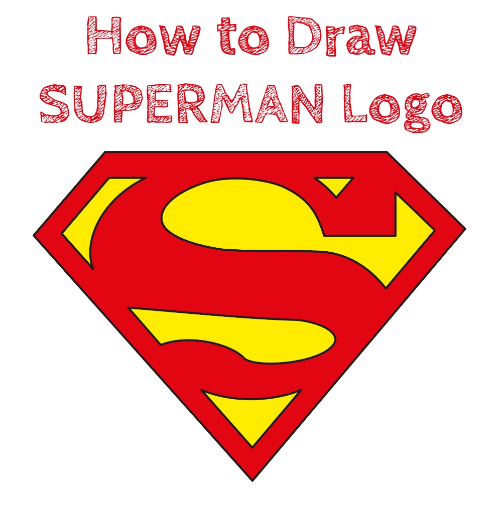 How to Draw Superman Logo Easy Step by Step