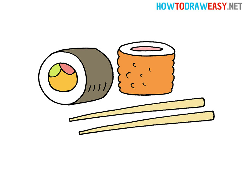 How to Draw Sushi Easy