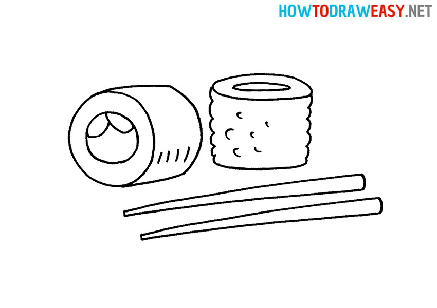 How to Draw Sushi Roll