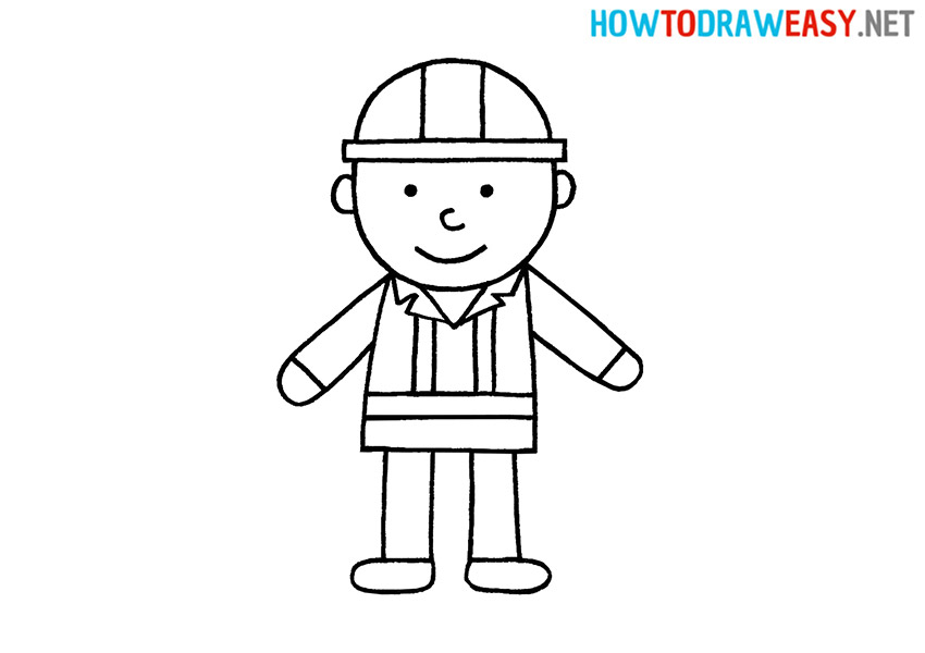 How to Draw a Builder Easy
