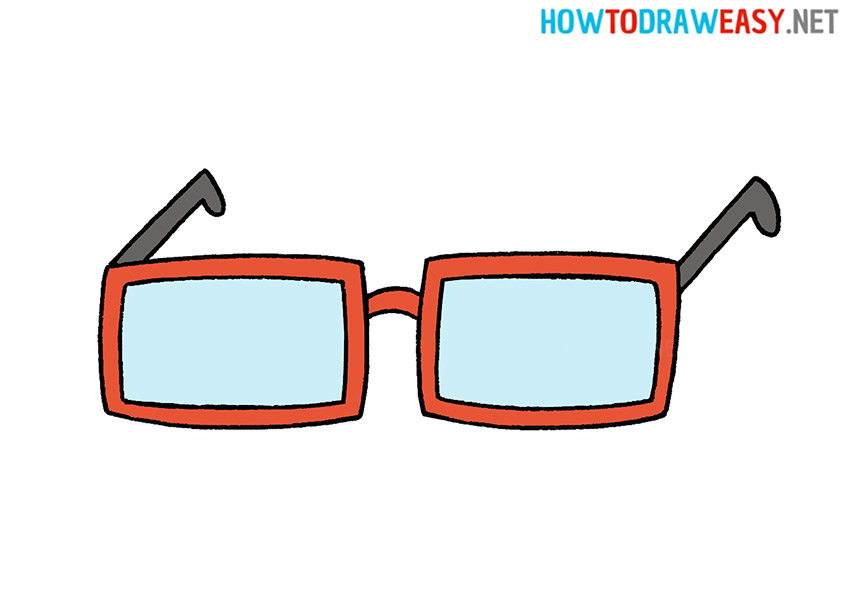 How to Draw a Cartoon Glasses