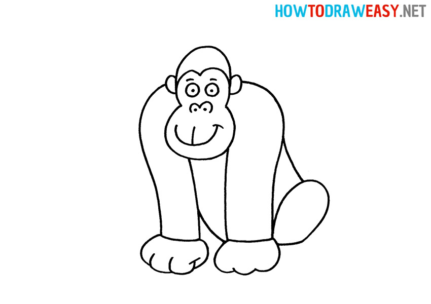How to Draw a Cartoon Gorilla