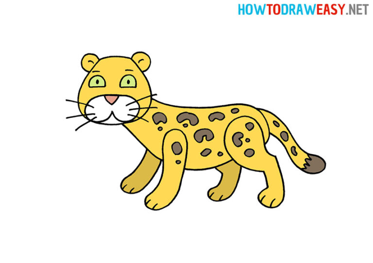 How to Draw a Jaguar for Kids - How to Draw Easy
