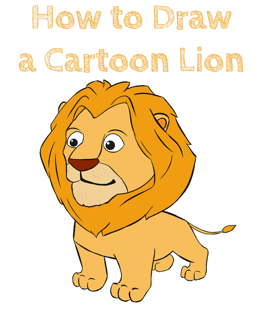How to Draw a Cartoon Lion Easy