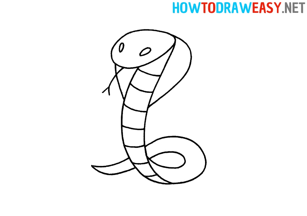 How to Draw a Cobra Easy