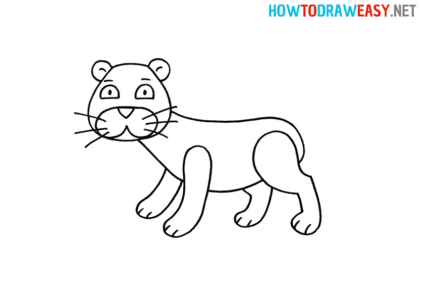 How to Draw a Cute Jaguar