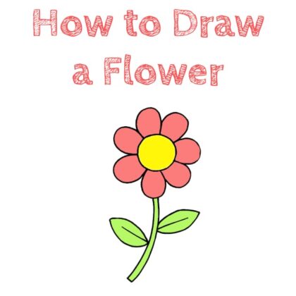 How to Draw a Flower for Kindergarten
