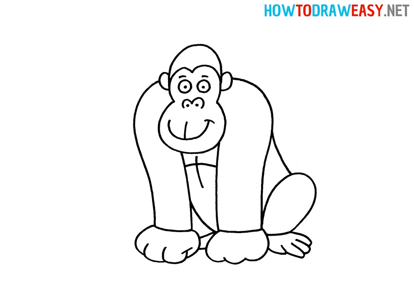 How to Draw a Gorilla Easy