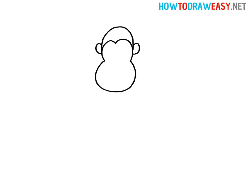 How to Draw a Gorilla Face Easy