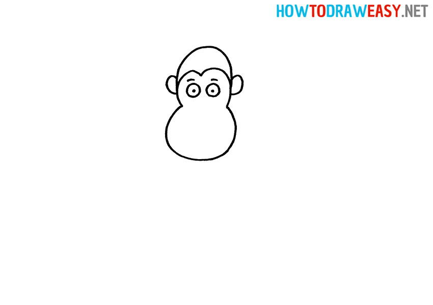 How to Draw a Gorilla Head