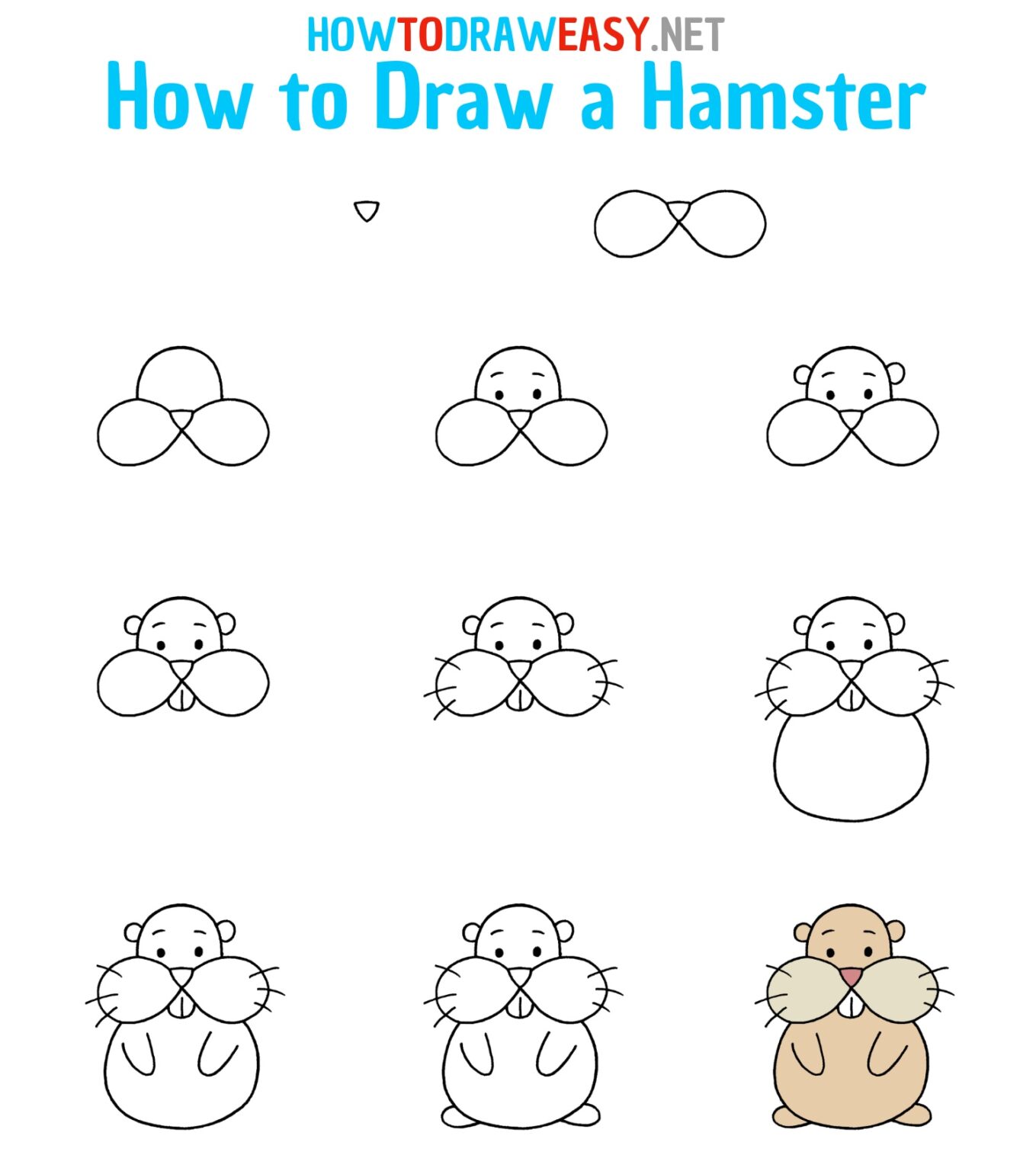 How to Draw a Hamster for Kids How to Draw Easy