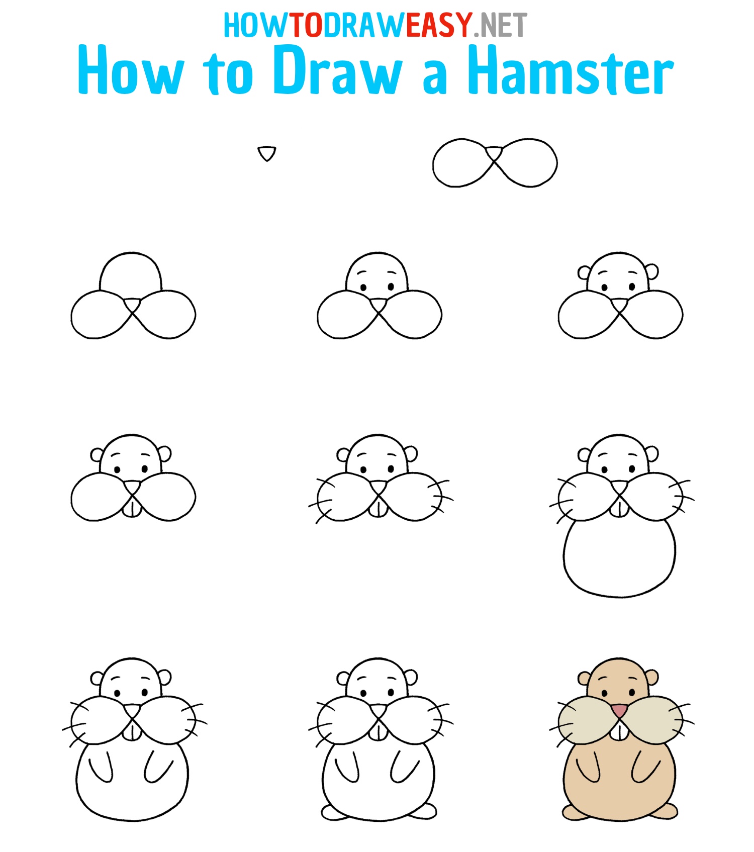 How to Draw a Hamster for Kids - How to Draw Easy