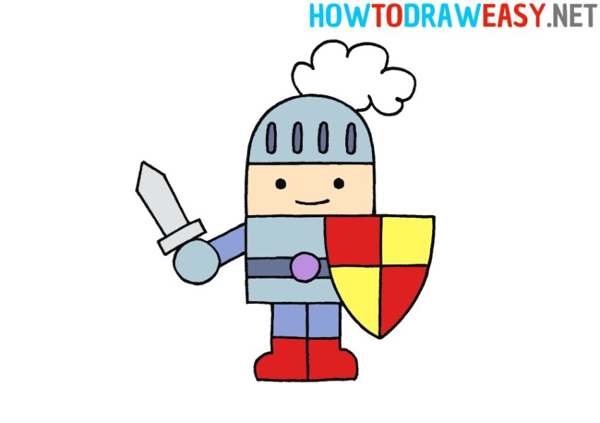 How to Draw a Knight for Kids - How to Draw Easy
