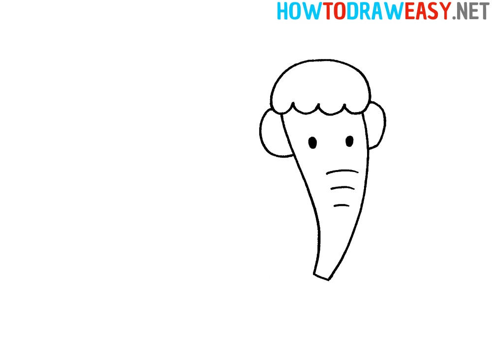 How to Draw a Mammoth Face