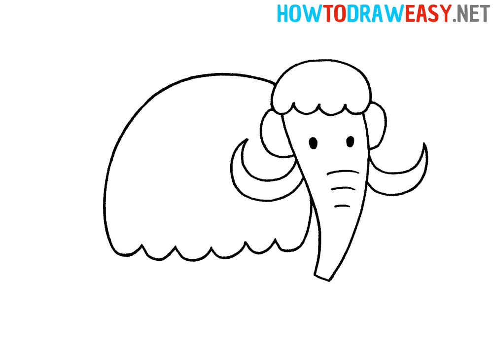 How to Draw a Mammoth for Kids