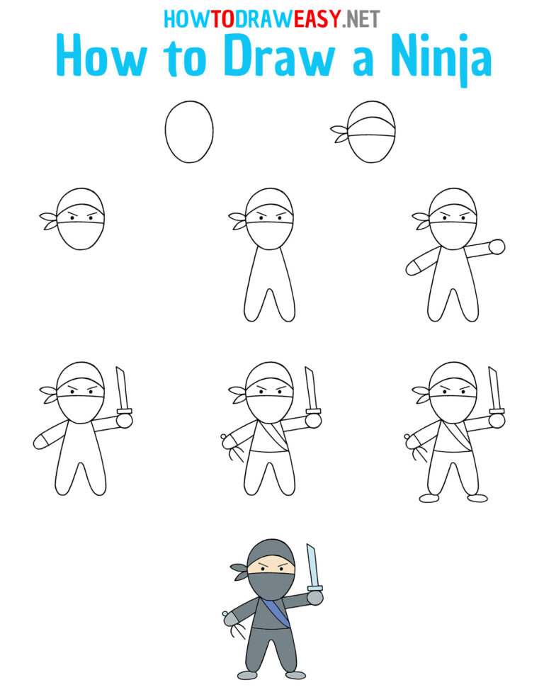 How to Draw a Ninja for Kids How to Draw Easy