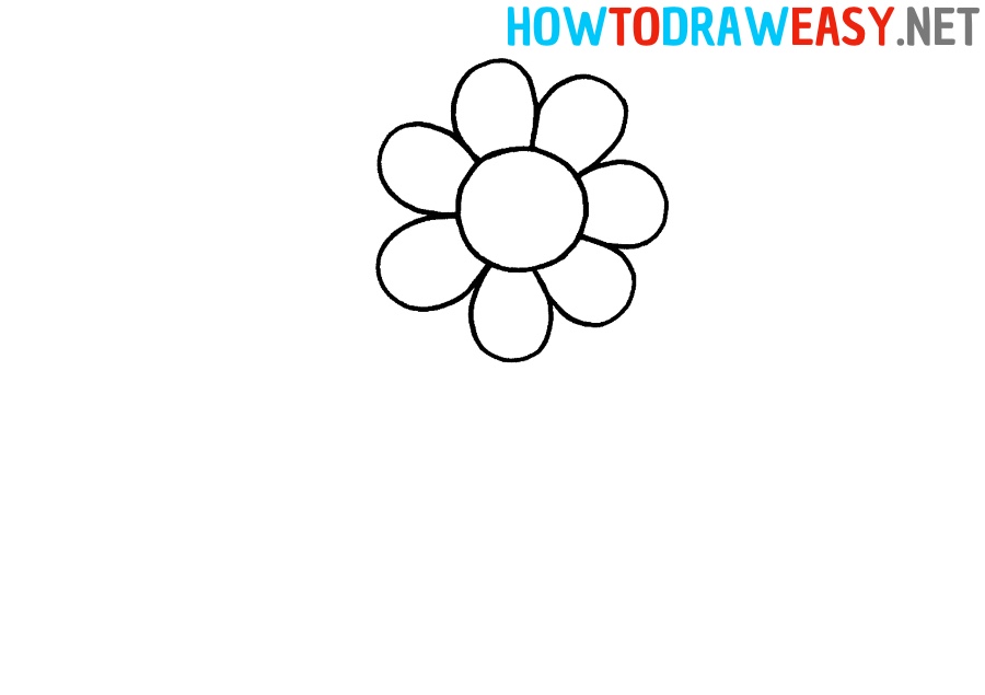 How to Draw a Simple Flower