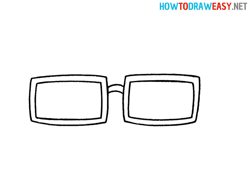 How to Draw a Simple Glasses