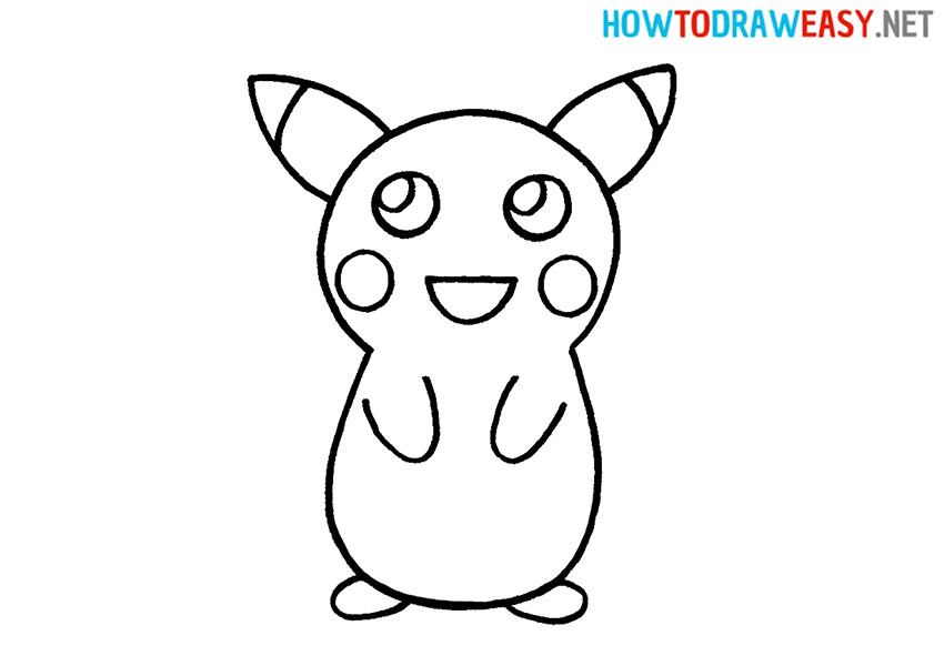 How to Draw a Simple Pikachu