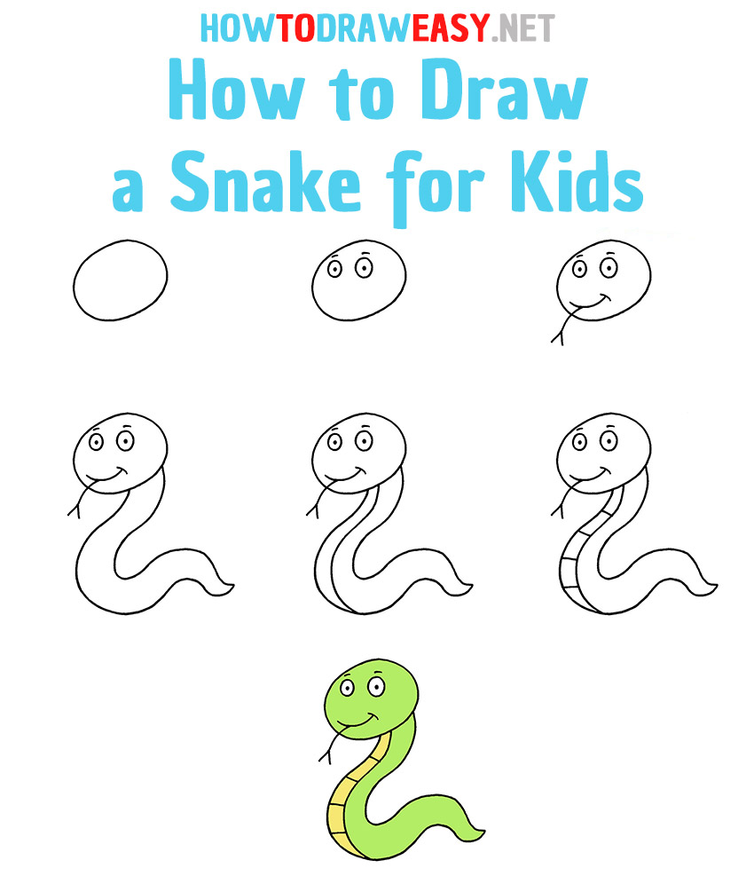 Snake Drawing Step By Step Gray Antouch