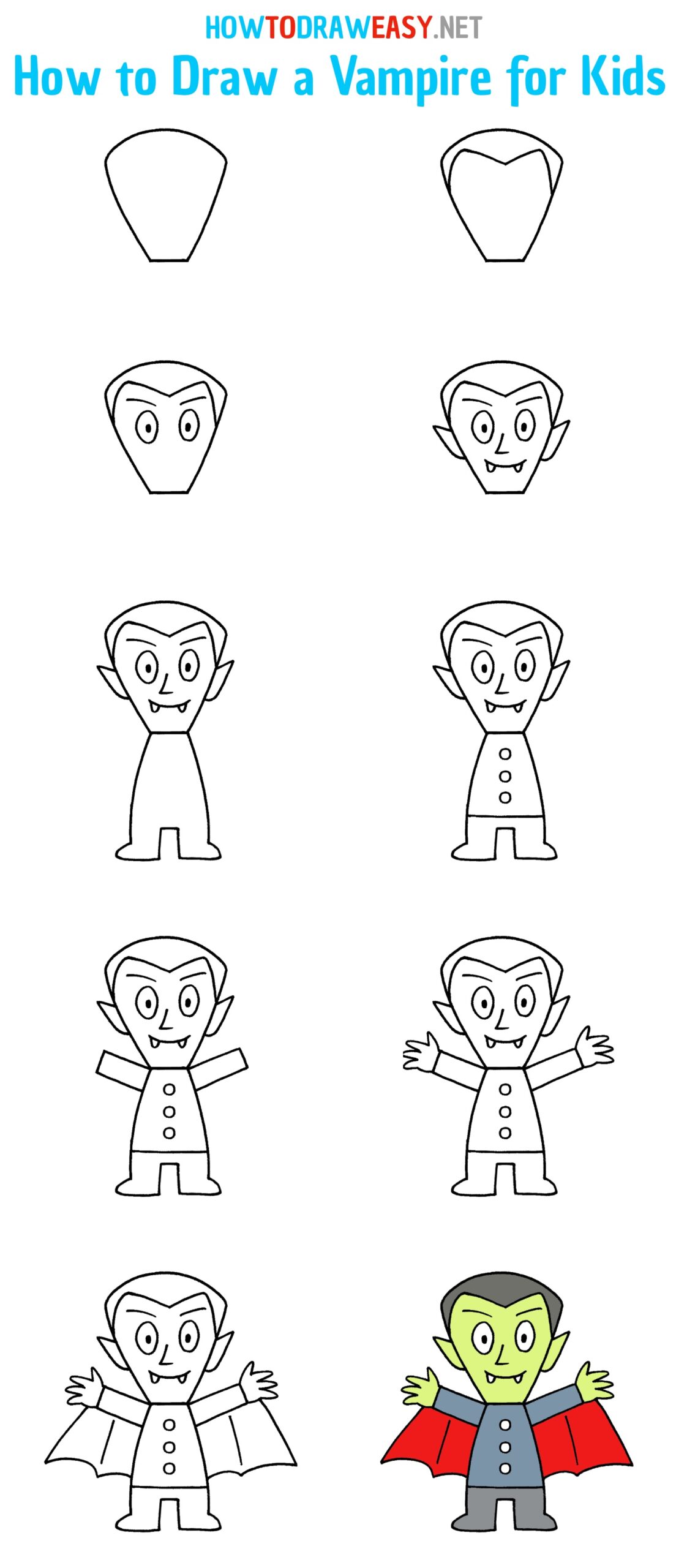How to Draw a Vampire Step by Step