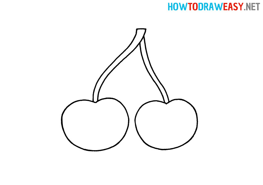 How to Draw an Easy Cherry