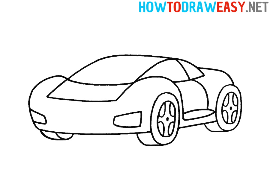 How to Draw an Easy Ferrari for Kids