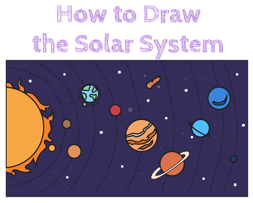 How to Draw the Solar System Easy