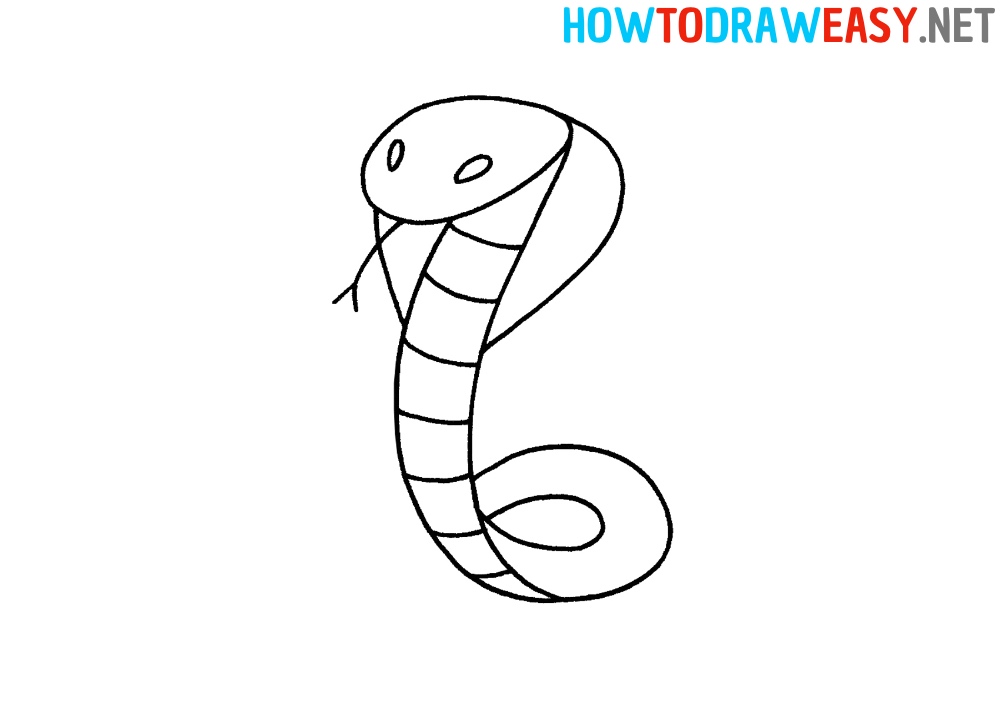 How to Drwa a Cobra for Kids