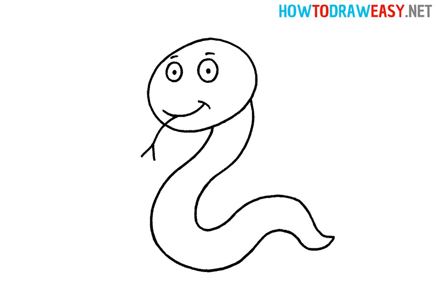 Snake Easy Drawing Tutorials