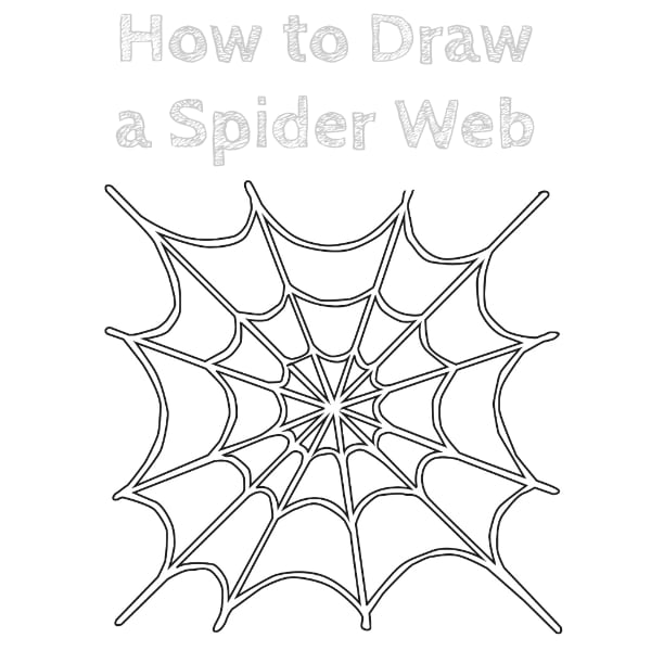How to Draw a Spider Web Easy