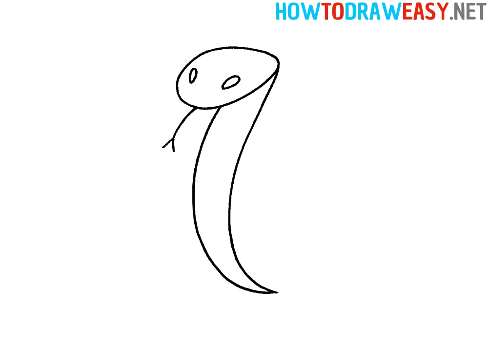 Step by Step Cobra Drawing