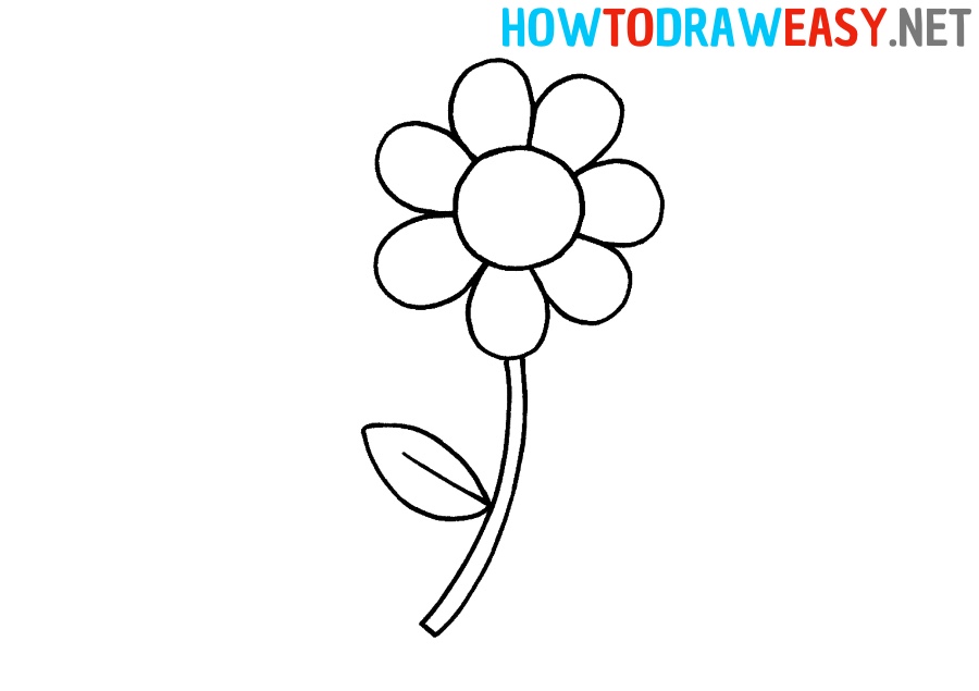 Step by Step How to Draw a Flower