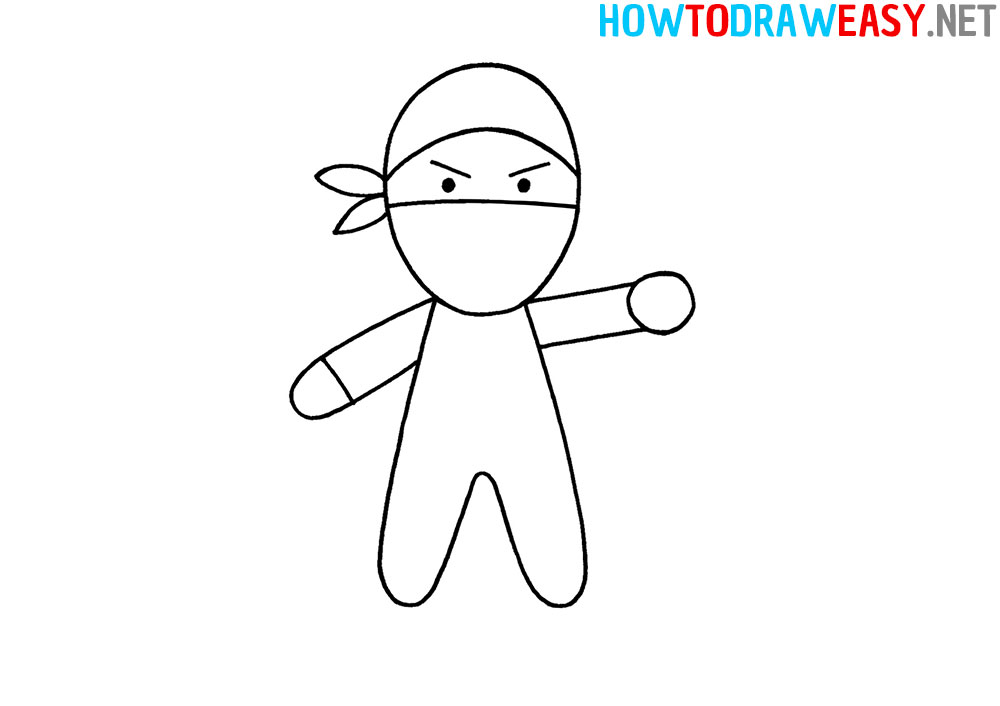 Step by Step How to Draw a Ninja