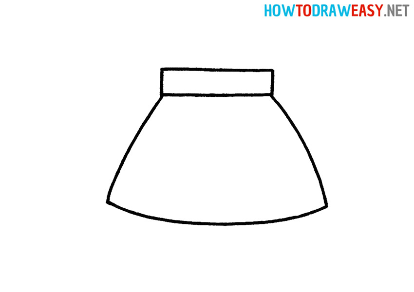 Step by Step Skirt Drawing