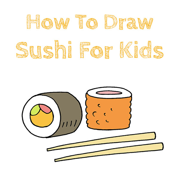 How to Draw Sushi for Kids
