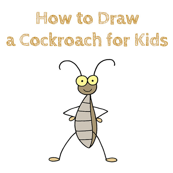 How to Draw a Cockroach for Kids