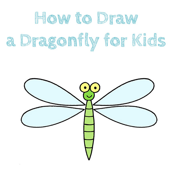 How to Draw a Dragonfly for Kids